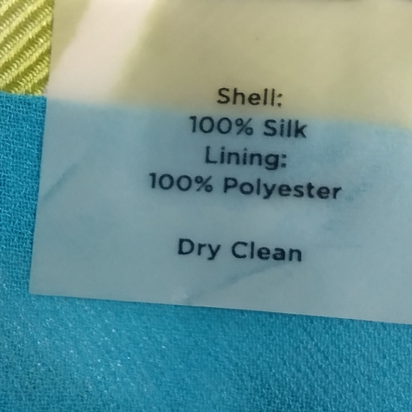 NWT Talbots 100% Silk Watercolor Floral Skirt Womens 22WP Bule Green Artsy Retro - Picture 10 of 10